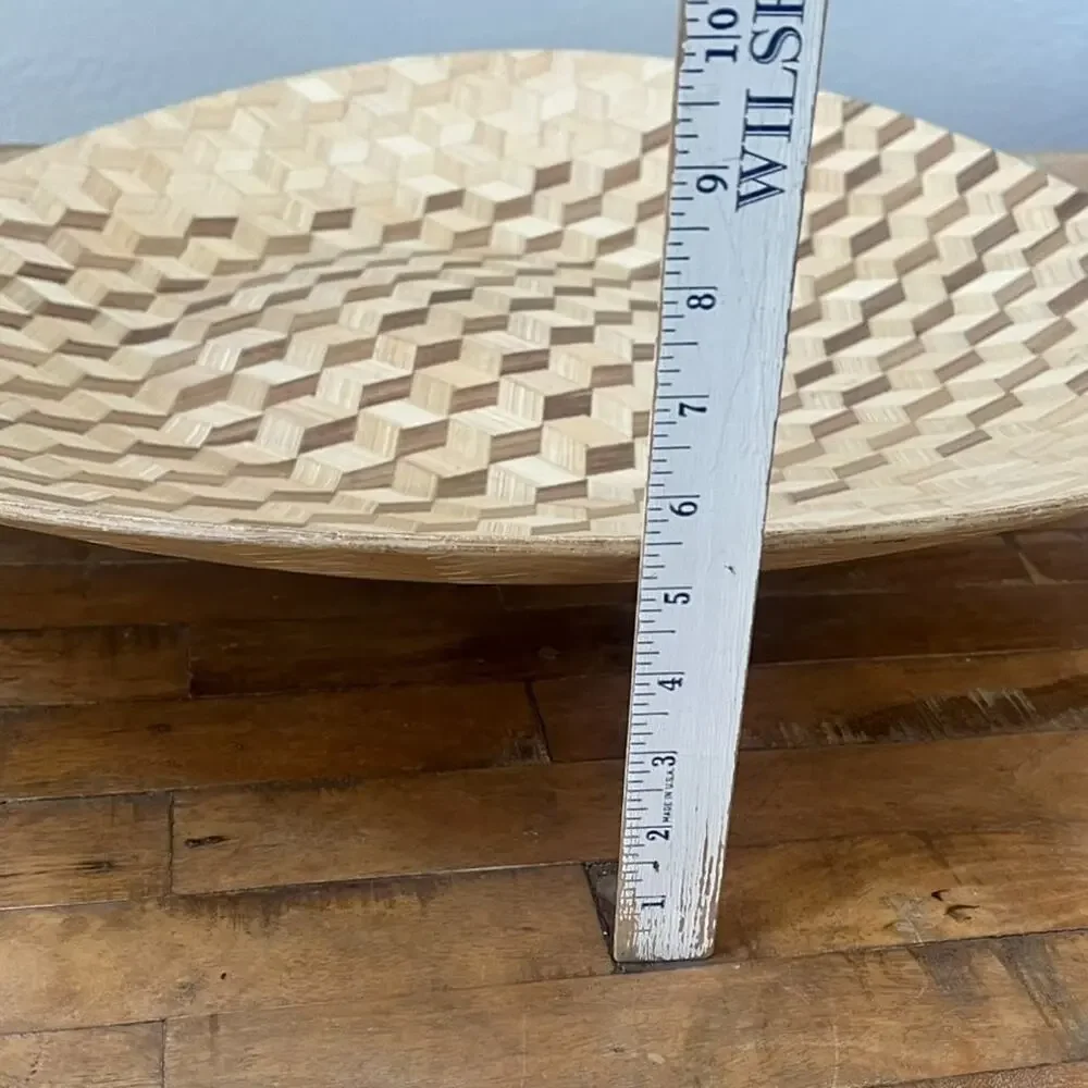 00's IKEA Sweden Bamboo XXL Tray Design by Nicolas Cortolezzi Modern Geometric
